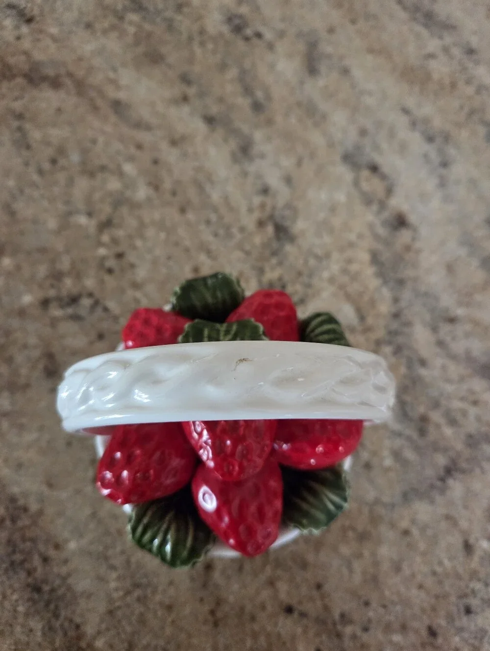 Vintage Subtil Portugal Majolica Strawberry Basket Caldas da Rainha Ceramic